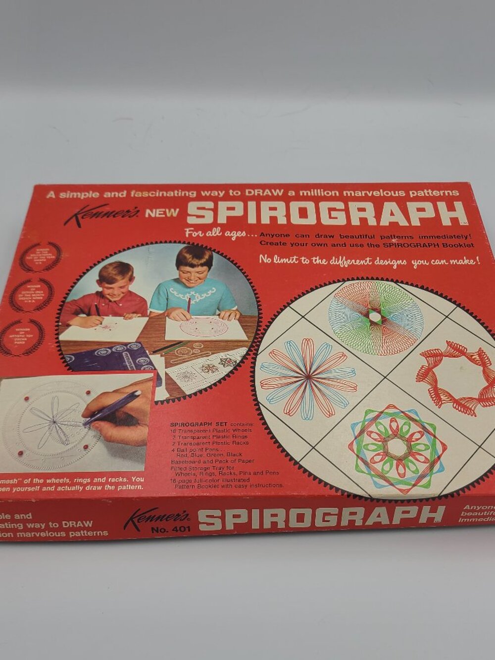 Kenner Spirograph 1967 Original Issue 401 Geometric Art Toy Incomplete Boxed
